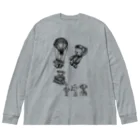 You_suzuriのヴィンテージイラストTシャツ ビッグシルエットロングスリーブTシャツ