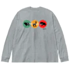 u-e-m-a-n645のTOBIDASHICHUI ビッグシルエットロングスリーブTシャツ