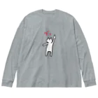 コロナらない商店の立ちねこ×Social DisDance ビッグシルエットロングスリーブTシャツ