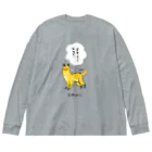 かわいい尻子玉の天啓猫さん ビッグシルエットロングスリーブTシャツ