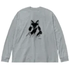 パワショップの抱き上げられしねこちゃん Big Long Sleeve T-Shirt