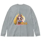 お狐こんこんプロジェクトの雷華#3 Big Long Sleeve T-Shirt