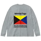 あさやけ洋品店のZ旗 Admiral Togo　 ビッグシルエットロングスリーブTシャツ