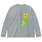 Lily bird（リリーバード）の風に揺れる向日葵 Big Long Sleeve T-Shirt