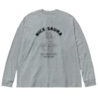 LONESOME TYPE ススのナイスサウナ（猫） ビッグシルエットロングスリーブTシャツ