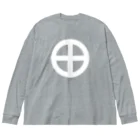 戦国神社 -戦国グッズ専門店-の島津義弘/丸に十文字/ホワイト Big Long Sleeve T-Shirt