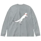 Amiの狐の手毬唄-鳥居狛狐弐- ビッグシルエットロングスリーブTシャツ