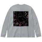 Lily bird（リリーバード）の文鳥スクラッチ Big Long Sleeve T-Shirt