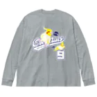 LittleLoroのCockatiels 9 ルチノー オカメインコ ルチノスケ カレッジ ロゴ 0535 スサー付 ビッグシルエットロングスリーブTシャツ