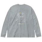 ビールとアート TM-3 Designの偉人 × BEER（ナポレオン）白線画 Big Long Sleeve T-Shirt