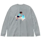 キッズモード某のイルカといた夏休み Big Long Sleeve T-Shirt