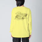 温泉グッズ@ブーさんとキリンの生活のお風呂天国（ブラック） Big Long Sleeve T-Shirt