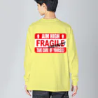 VRIGVTVSHI のFRAGILE"AIM HIGH" LEMON ビッグシルエットロングスリーブTシャツ