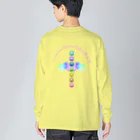 💖宇宙整体♪🌈♪こころからだチャンネル♪💖の陰陽がメビウスする。 ビッグシルエットロングスリーブTシャツ