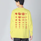 【SALE】Tシャツ★1,000円引きセール開催中！！！kg_shopの[★バック] ラーメンマニア(文字レッド) ビッグシルエットロングスリーブTシャツ