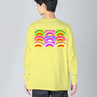 ✨🌈✨ユラクラカン🇯🇵 ✨🌈✨の🌈レインボーサンライズ🌈 ビッグシルエットロングスリーブTシャツ