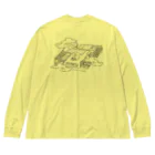 温泉グッズ@ブーさんとキリンの生活のお風呂天国（ブラック） Big Long Sleeve T-Shirt