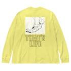 AUSTIN CAULFIELDの【淡色】THAT'S LIFE ビッグロングスリーブtee ビッグシルエットロングスリーブTシャツ