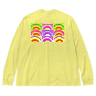 ✨🌈✨ユラクラカン🇯🇵 ✨🌈✨の🌈レインボーサンライズ🌈 ビッグシルエットロングスリーブTシャツ