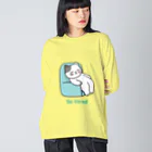 LoveAnimalの猫 So tired ビッグシルエットロングスリーブTシャツ