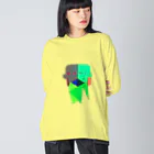 幻覚のきみとあなたと ビッグシルエットロングスリーブTシャツ