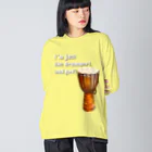 『NG （Niche・Gate）』ニッチゲート-- IN SUZURIのI'm Just The Drummer And You?（JMB） ビッグシルエットロングスリーブTシャツ