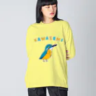 NIKORASU GOの野鳥デザイン「カワセミ」（Tシャツ・パーカー・ETC）） Big Long Sleeve T-Shirt