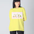 けあうさSHOPの3匹ひるねタ〜イムけあうさ Big Long Sleeve T-Shirt