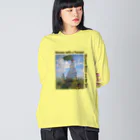 art-laboratory 絵画、芸術グッズのクロード・モネの「散歩、日傘をさす女性」Tシャツ Big Long Sleeve T-Shirt