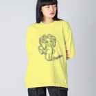 ちゃとらま　CHA10ramaのパピヨン　パピコ Big Long Sleeve T-Shirt