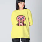 segasworksのホリドゥスちゃん（ゆるトリケラトプス ） ビッグシルエットロングスリーブTシャツ