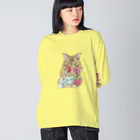 猫のきぬくんのお店のラムちゃん ビッグシルエットロングスリーブTシャツ