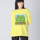 Charamaru MarketのＣＡＴ　ＴＲＥＥ Big Long Sleeve T-Shirt