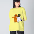 ヤママユ(ヤママユ・ペンギイナ)のPENGUIN FIGHTERS【Hina】 Big Long Sleeve T-Shirt