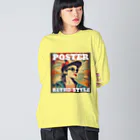 kazu_gのレトロ風ポスター（女性） Big Long Sleeve T-Shirt