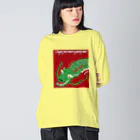 aiueoneko358のDragon2024 ビッグシルエットロングスリーブTシャツ