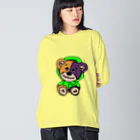 3wの#3 カラフルクマくん 緑ジャケット Big Long Sleeve T-Shirt