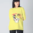 Honobonartの一滴マウス！ ビッグシルエットロングスリーブTシャツ