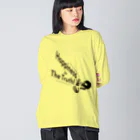 『NG （Niche・Gate）』ニッチゲート-- IN SUZURIのHappiness Is The Truth!（黒） Big Long Sleeve T-Shirt