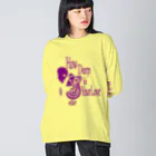 『NG （Niche・Gate）』ニッチゲート-- IN SUZURIのHow Deep Is Your Love(紫)  ビッグシルエットロングスリーブTシャツ