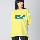 HOHOEMI🍋のゆらゆらアヒル池 ビッグシルエットロングスリーブTシャツ