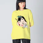 J's Mart 2ndのたまとクロの福笑い Big Long Sleeve T-Shirt