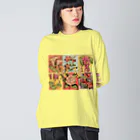 NAZONAZO-Storeのレトロ・フラワー Big Long Sleeve T-Shirt