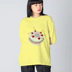 die Bahnのバースデーケーキ ビッグシルエットロングスリーブTシャツ