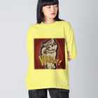 momo_emiのレッド　momo_emi Big Long Sleeve T-Shirt