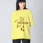 スナックキミドリ -購買部-のきりんさんが好きです... ビッグシルエットロングスリーブTシャツ