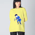 NIKORASU GOのこの夏おすすめ！野球デザイン「バント」＜文字なし＞（Tシャツ・パーカー・グッズ・ETC） Big Long Sleeve T-Shirt