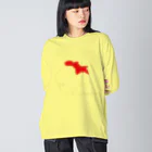 レモンスカッシュの泡の赤いリボンの子 Big Long Sleeve T-Shirt