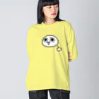 トシゾーのSUZURIのとこのモチゾーおなら（白フチなし） Big Long Sleeve T-Shirt