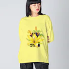 Jennya/イラストの百合の花 Big Long Sleeve T-Shirt